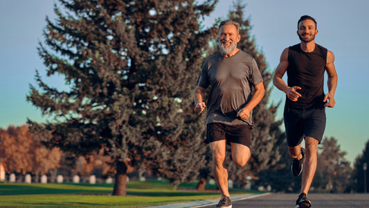 Best Joint Supplements for Men: Ease Pain & Soothe Inflammation in 2024. Happy father and son running on the road